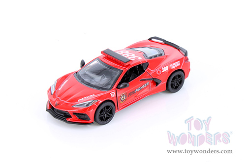 5432DPR Kinsmart 2021 Chevrolet Corvette Stingray C8 Police Firefighter Diecast Model Car