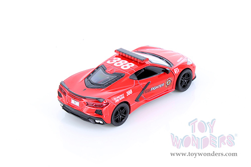 5432DPR Kinsmart 2021 Chevrolet Corvette Stingray C8 Police Firefighter Diecast Model Car