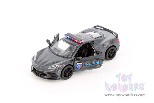 5432DPR Kinsmart 2021 Chevrolet Corvette Stingray C8 Police Diecast Model Car