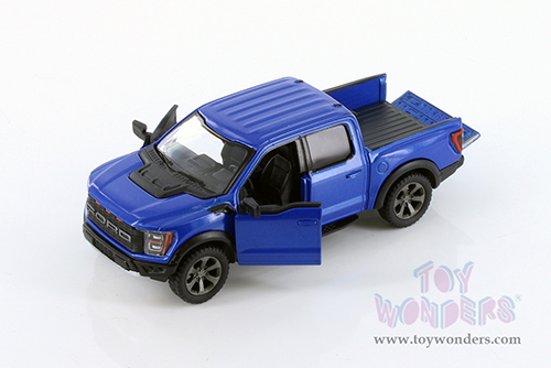 5436D Kinsmart Blue 2022 Ford F-150 Raptor Pickup Truck Diecast Model Car