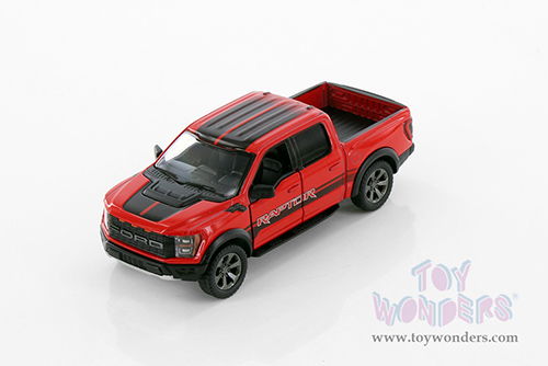 5436DF Kinsmart Red 2022 Ford F-150 Raptor Pickup Truck Livery Edition Diecast Model Car