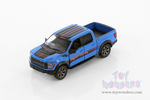 5436DF Kinsmart Blue 2022 Ford F-150 Raptor Pickup Truck Livery Edition Diecast Model Car