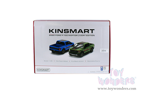 5436DF Kinsmart 2022 Ford F-150 Raptor Pickup Truck Livery Edition Diecast Model Car