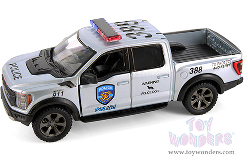 5436DPR Kinsmart 2022 Ford F-150 Raptor Pickup Truck Police Firefighter Diecast Model Car