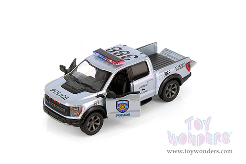 5436DPR Kinsmart 2022 Ford F-150 Raptor Pickup Truck Police Diecast Model Car