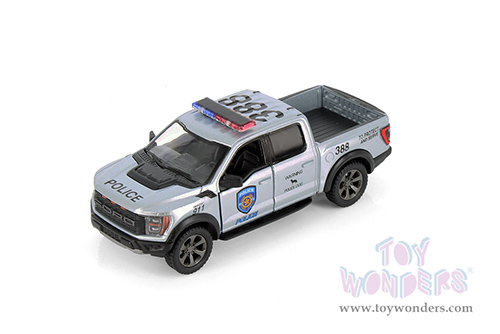 5436DPR Kinsmart 2022 Ford F-150 Raptor Pickup Truck Police Firefighter Diecast Model Car