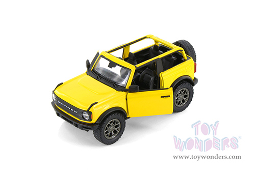 5438DA Kinsmart Yellow 2022 Ford Bronco Diecast Model Car