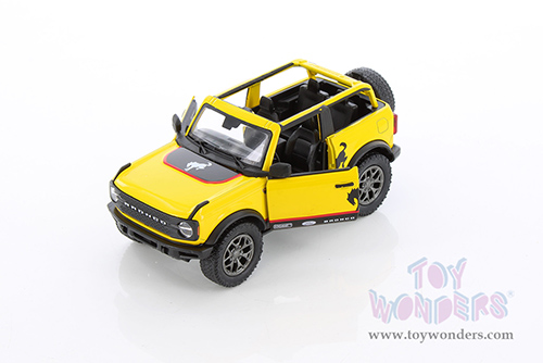 5438DFA Kinsmart Yellow 2022 Ford Bronco Livery Edition Diecast Model Car