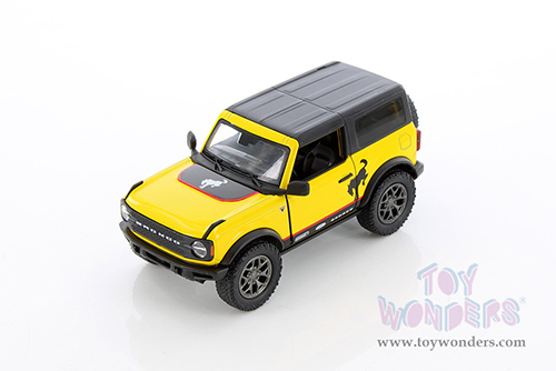 5438DFB Kinsmart Yellow 2022 Ford Bronco Livery Edition Diecast Model Car