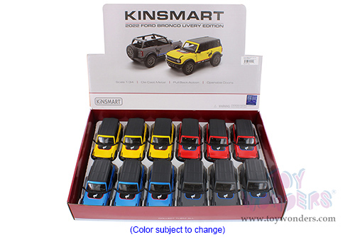 5438DFB Kinsmart 2022 Ford Bronco Livery Edition Diecast Model Car Display Box Package