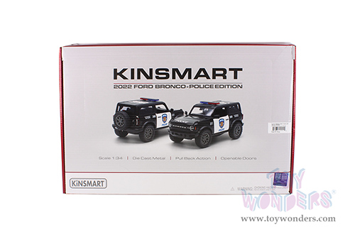 5438DP Kinsmart 2022 Ford Bronco Police Edition Diecast Model Car