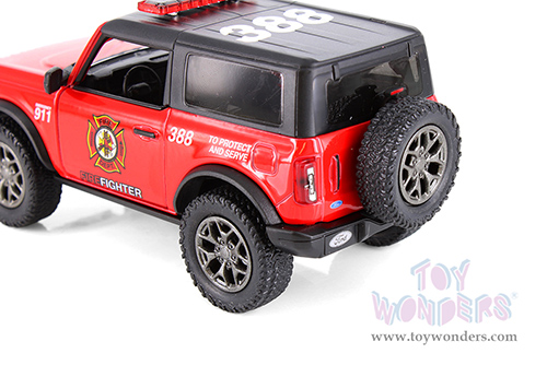5438DPR Kinsmart 2022 Ford Bronco Police Firefighter Diecast Model Car