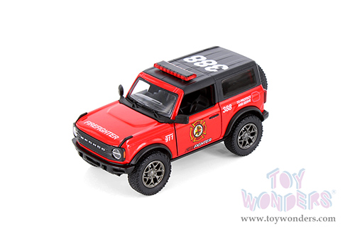 5438DPR Kinsmart 2022 Ford Bronco Police Firefighter Diecast Model Car