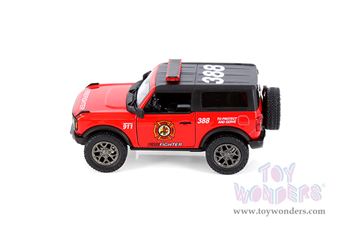 5438DPR Kinsmart 2022 Ford Bronco Police Firefighter Diecast Model Car