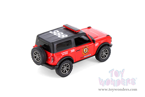 5438DPR Kinsmart 2022 Ford Bronco Police Firefighter Diecast Model Car