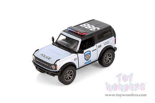 5438DPR Kinsmart 2022 Ford Bronco Police Firefighter Diecast Model Car