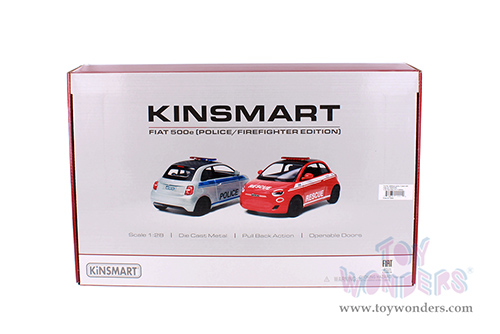 5440DP Kinsmart Fiat 500e Police Edition Diecast Model Car