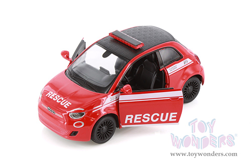 5440DP Kinsmart Fiat 500e Police Edition Diecast Model Car Display Box Package