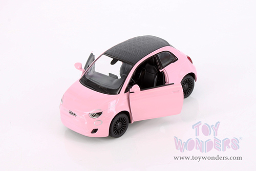 5440DY Kinsmart Pastel Pink Fiat 500e Diecast Model Car