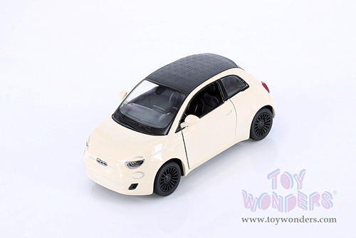 5440DY Kinsmart Cream Fiat 500e Diecast Model Car