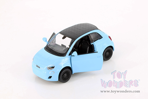5440DY Kinsmart Pastel Blue Fiat 500e Diecast Model Car
