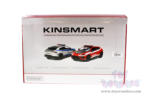 5447DPR Kinsmart Lamborghini Urus Performante Police Firefighter Diecast Model Car