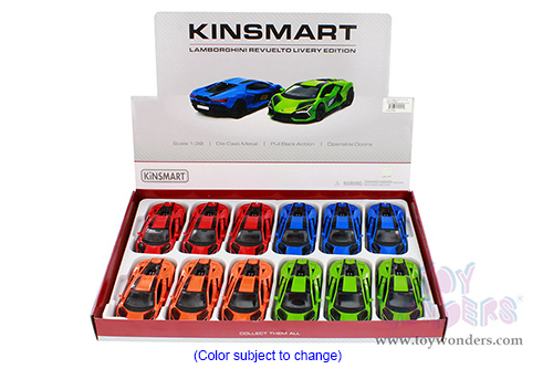 5459DF Kinsmart Lamborghini Revuelto Diecast Model Car Display Box Package
