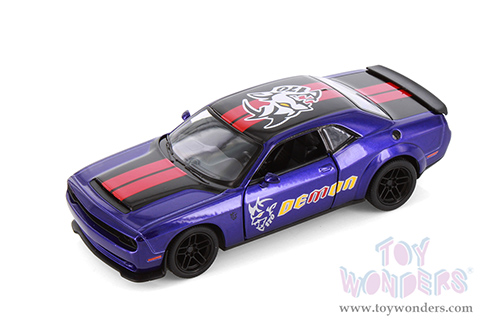 5461D Kinsmart 2023 Dodge Challenger SRT Demon 170 Livery Blue Diecast Model Car