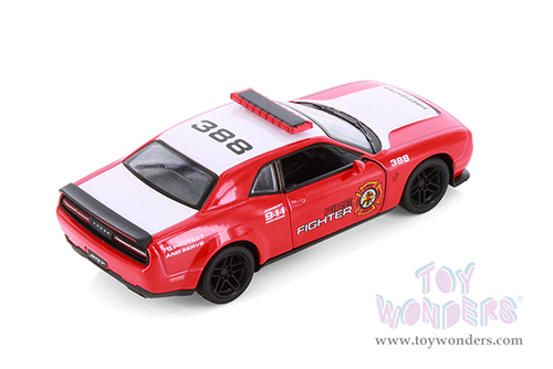 5461DP Kinsmart 2023 Dodge Challenger SRT Demon 170 Police Firefighter Diecast Model Car