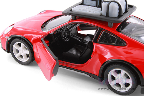 Kinsmart - Porsche 911 Rallye with Roof Rack (1/36 scale die cast model car, Asstd.) 5481D