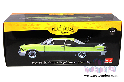 Sun Star Platinum - Dodge Custom Royal Lancer Hard Top (1959, 1/18 scale diecast model car, Canary Diamond/Pewter Poly) 5482