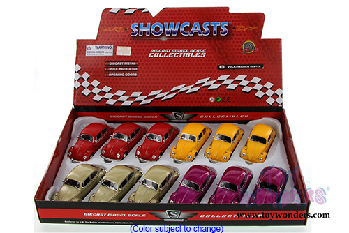 Showcasts Collectibles - Volkswagen Classical Beetle Hard Top (1967, 5" diecast model car,  Matte Asstd.) 555017MZ