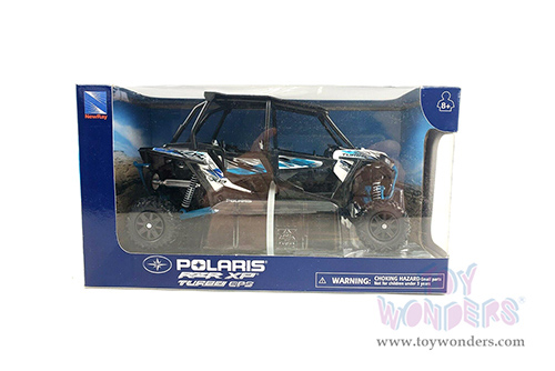 New Ray - Polaris RZR XP 4 Turbo EPS ATV (1/18 scale diecast model car, Blue) 57843B