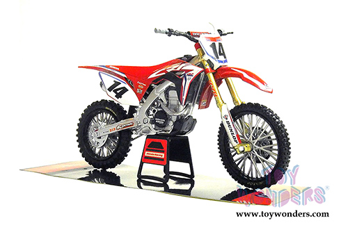 New Ray - Honda Racing Team CRF450R Cole Seely #14 Bike (1/12 scale diecast model bike, Red) 57933