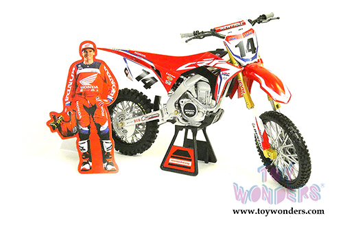 New Ray - Honda Racing Team CRF450R Cole Seely #14 Bike (1/12 scale diecast model bike, Red) 57933