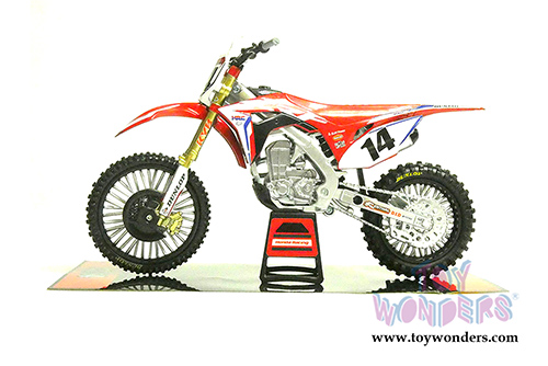 New Ray - Honda Racing Team CRF450R Cole Seely #14 Bike (1/12 scale diecast model bike, Red) 57933