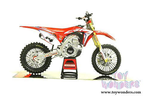 New Ray - Honda Racing Team CRF450R Cole Seely #14 Bike (1/12 scale diecast model bike, Red) 57933