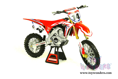 New Ray - Honda Racing Team CRF450R Cole Seely #14 Bike (1/12 scale diecast model bike, Red) 57933
