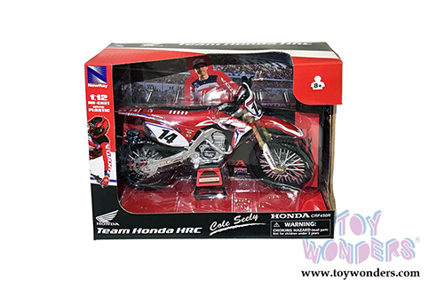 New Ray - Honda Racing Team CRF450R Cole Seely #14 Bike (1/12 scale diecast model bike, Red) 57933
