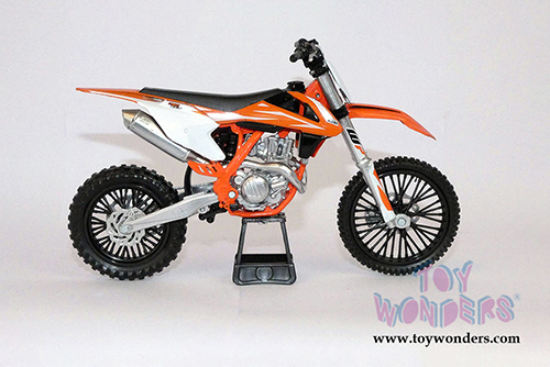 New Ray - KTM 450 SX-F Dirt Bike (2018, 1/10 scale diecast model bike, Orange) 57943