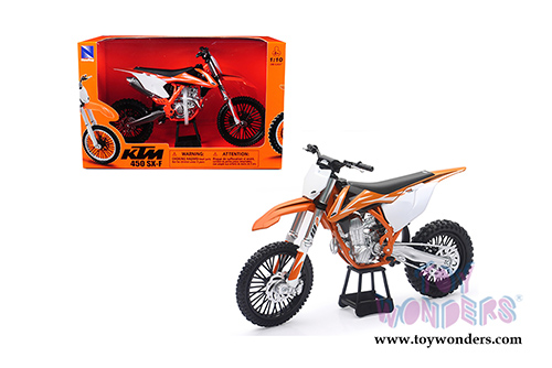 New Ray - KTM 450 SX-F Dirt Bike (2018, 1/10 scale diecast model bike, Orange) 57943