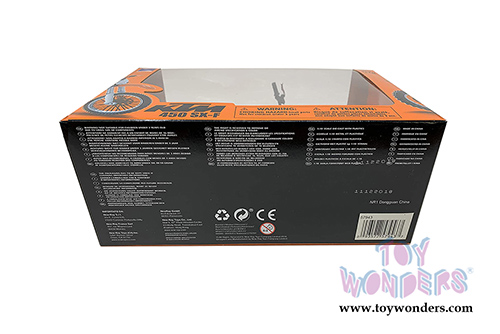 New Ray - KTM 450 SX-F Dirt Bike (2018, 1/10 scale diecast model bike, Orange) 57943