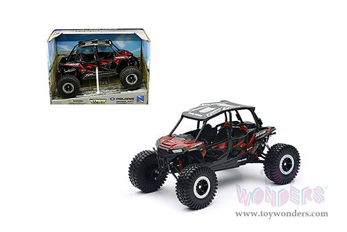 New Ray - Polaris RZR XP 4 Turbo EPS Rock Crawler (1/18 scale diecast model car, Red/Black) 57976B