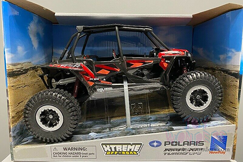 New Ray - Polaris RZR XP 4 Turbo EPS Rock Crawler (1/18 scale diecast model car, Red/Black) 57976B