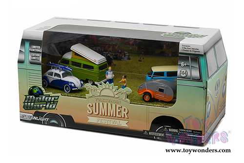 Greenlight - Motor World Diorama Volkswagen Summer Festival 6 pcs Set (1/64 scale diecast model car, Asstd.) 58032