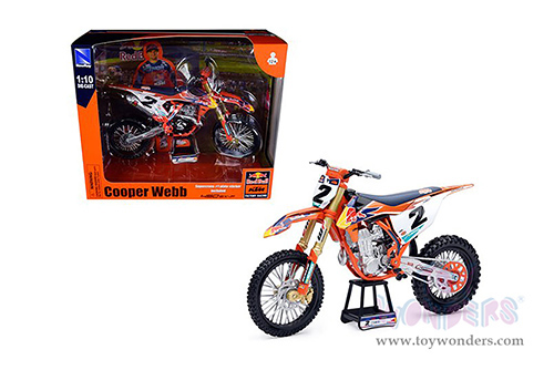 New Ray - KTM 450 SX-F Dirt Bike Red Bull - Cooper Webb (2018, 1/10 scale diecast model bike, Orange) 58213