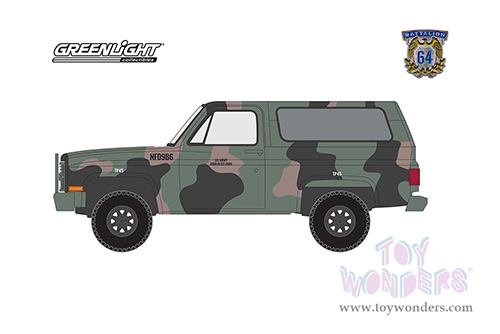 Greenlight - Battalion 64 Series 2 | Chevrolet&reg; M1009 CUCV "U.S. Army" (1985, 1/64 scale diecast model car, Green Camouflage) 61020E/48