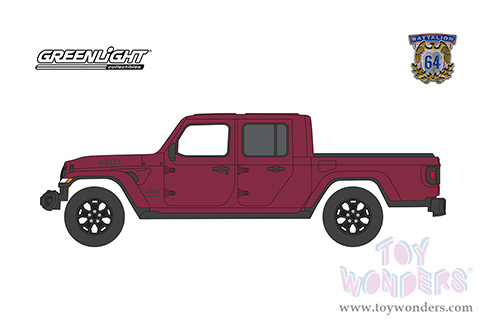 Greenlight - Battalion 64 Series 2 | Jeep&reg; Gladiator Willys (2021, 1/64 scale diecast model car, Snazzberry [Maroon]) 61020F/48