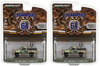 Show product details for Greenlight - Battalion 64 Series 3 | Chevrolet® M1009 CUCV Pickup Truck with Mounted Machine Guns (1984, 1/64 scale diecast model car, Green Camouflage) 61030E/48