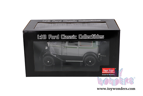 Sun Star Ford Classic - Ford Model A Tudor (1931, 1/18 scale diecast model car, Dawn Gray) 6106GY